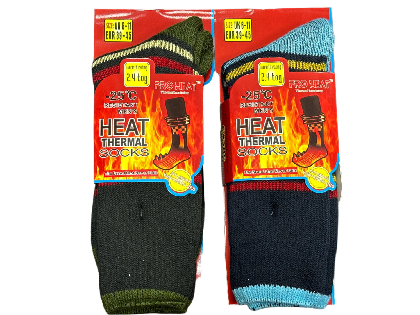Mens Heat Thermal Socks 2.4 tog rating Winter Warmer UK Size 6-11