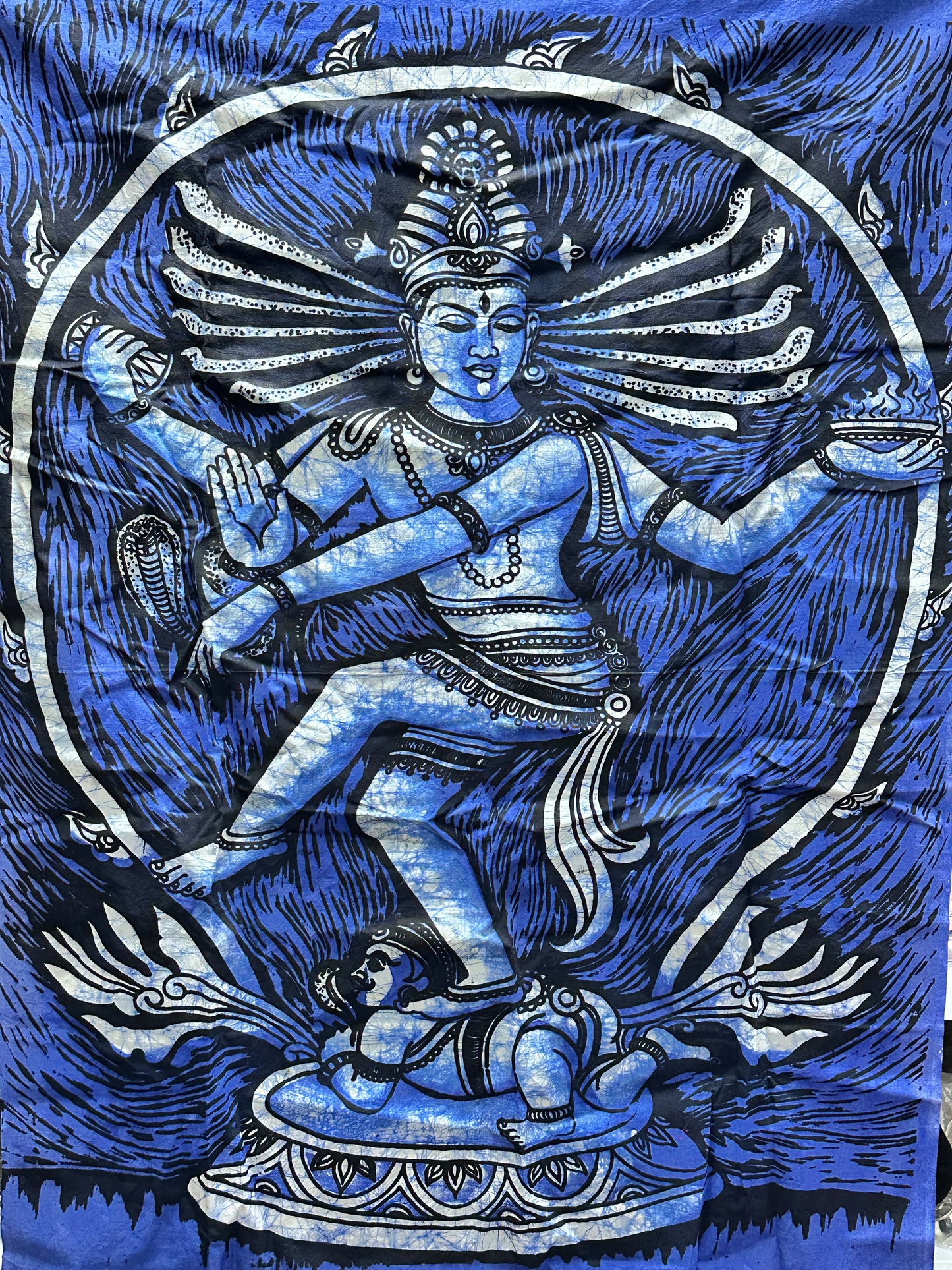 Natraj Shiva Dance Indian God Wall Tapestry Hanging Decoration Painting
