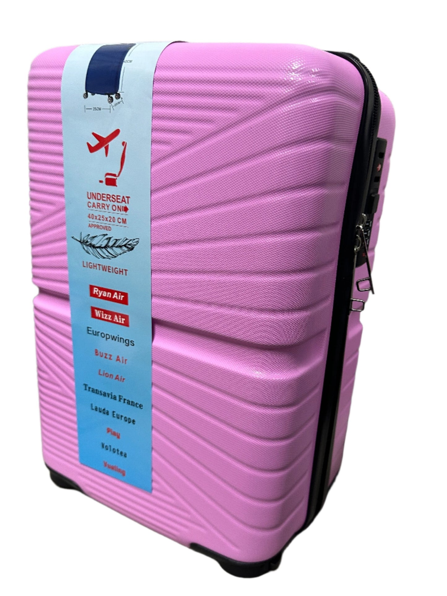 Cabin Bag 40X25X20CM Under Seat Carry On Travel Ryanair Luggage Wheel Suitcase