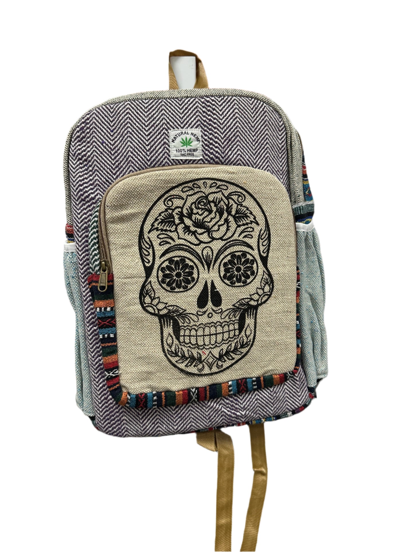 Bag with skull design in a store setting