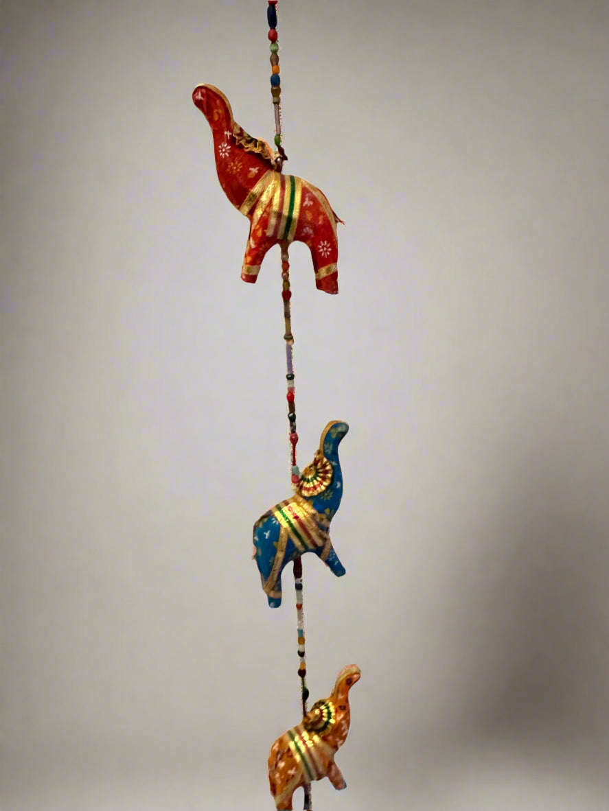 Handmade Elephants Multi-Colourful Door/Wall Hangings