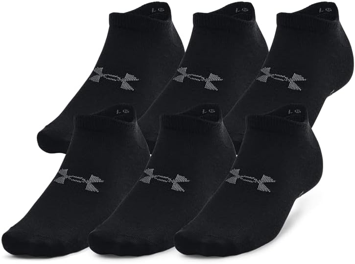 Under Armour Unisex Ua Essential No Show 6pk No Show 6pack Socks
