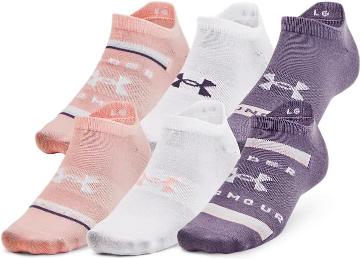 Under Armour Unisex Ua Essential No Show 6pk No Show 6pack Socks