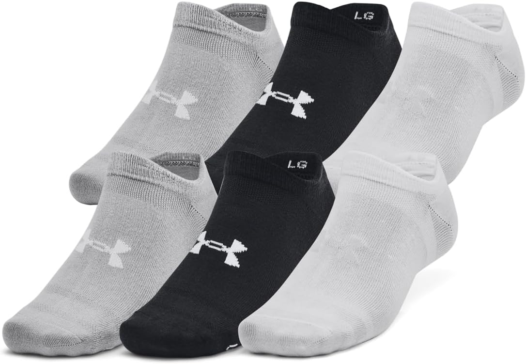Under Armour Unisex Ua Essential No Show 6pk No Show 6pack Socks