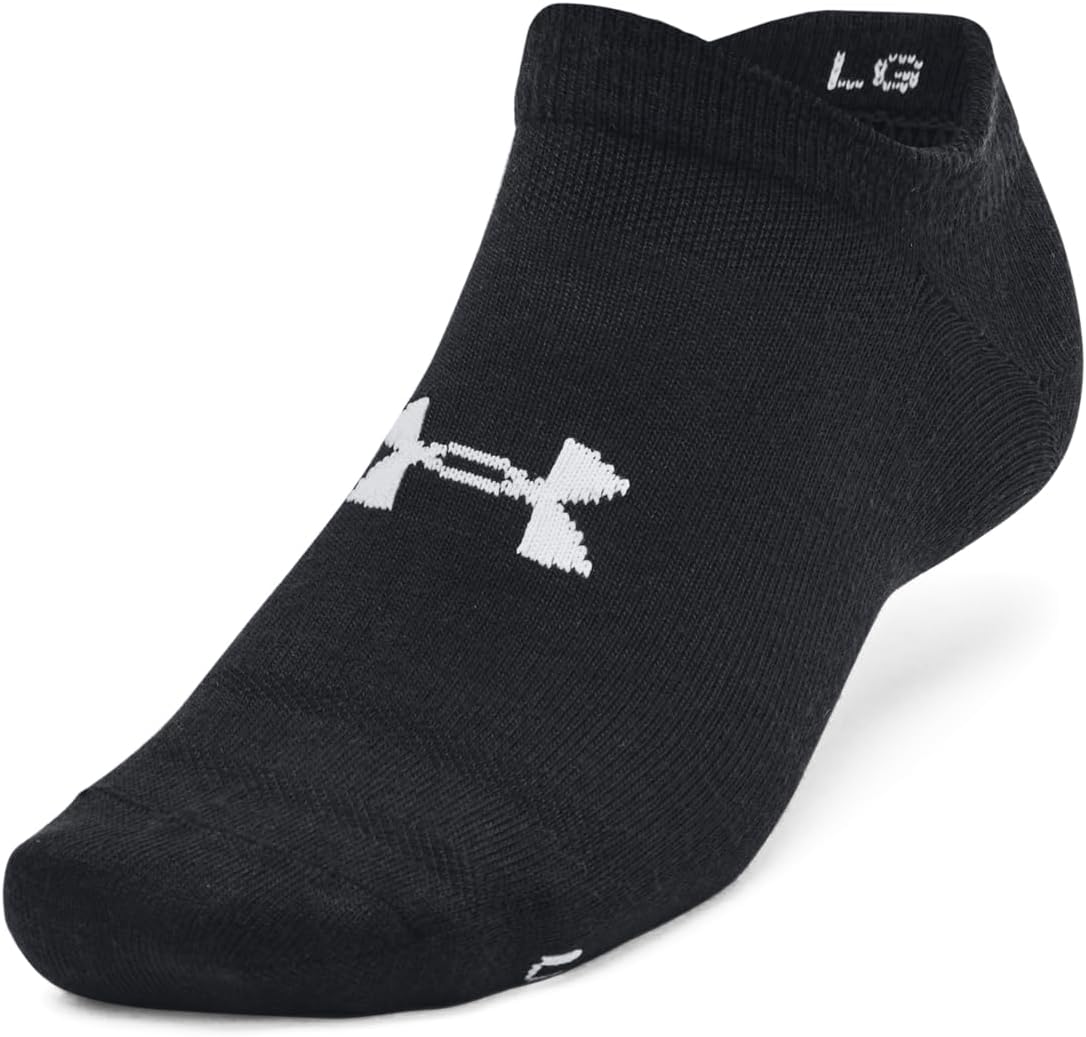 Under Armour Unisex Ua Essential No Show 6pk No Show 6pack Socks