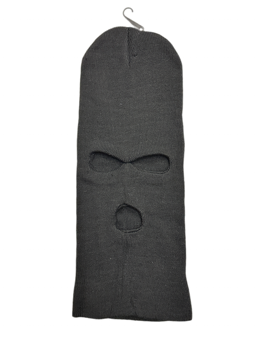 3 Hole Knitted Balaclava Black Ski Mask Hood