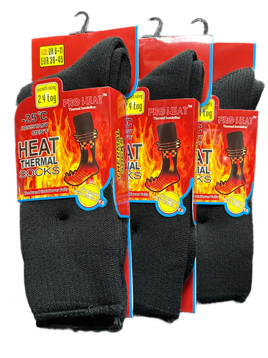 Mens Heat Thermal Socks Brushed Heavy Duty 2.4 Tog Warm Winter Socks