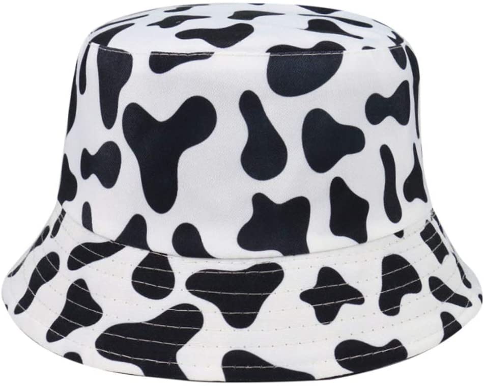 Cow Pattern White Bucket Hat