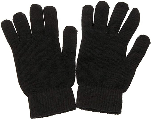 Gants unisexes Magic Plain noirs taille unique adultes