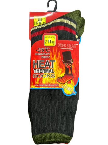 Mens Heat Thermal Socks 2.4 tog rating Winter Warmer UK Size 6-11
