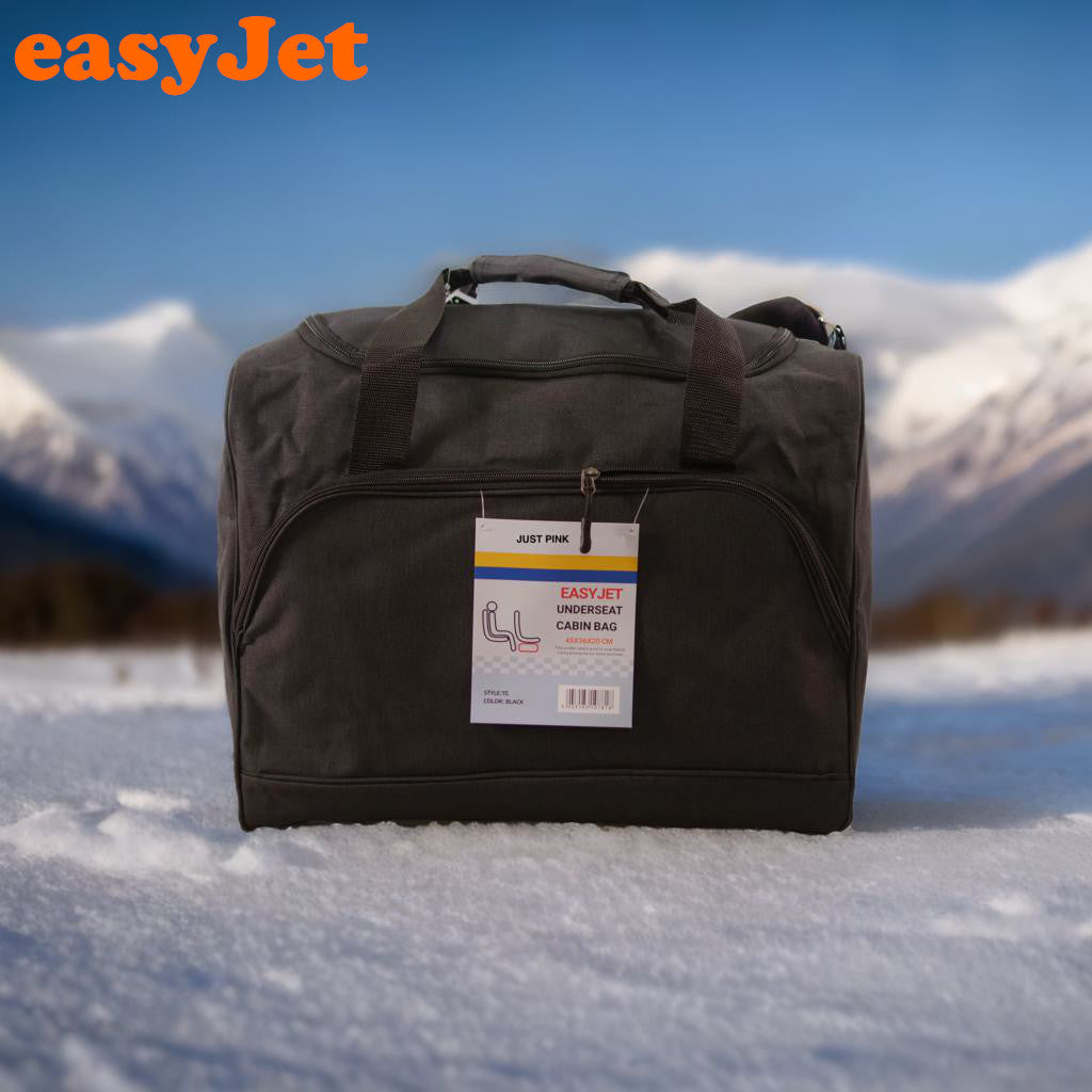 Black Easyjet Cabin Bag 45x36x20 cm Max Underseat Holdall Carry On Hand Luggage Bags JP-E17