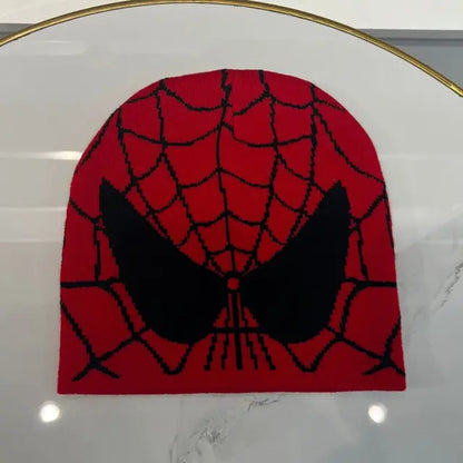 Spider Web Man Hats Beanie Cap Unisex Winter Accessories Y2K Fashion