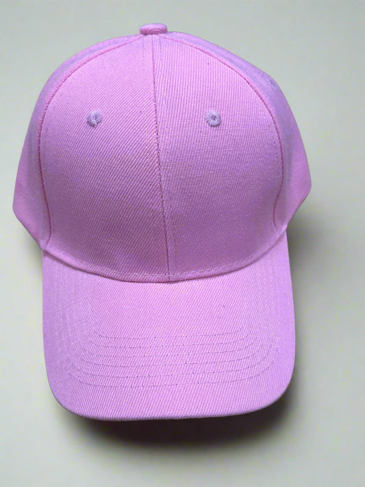 Plain Pink Cap Hat Unisex Summer Accessory