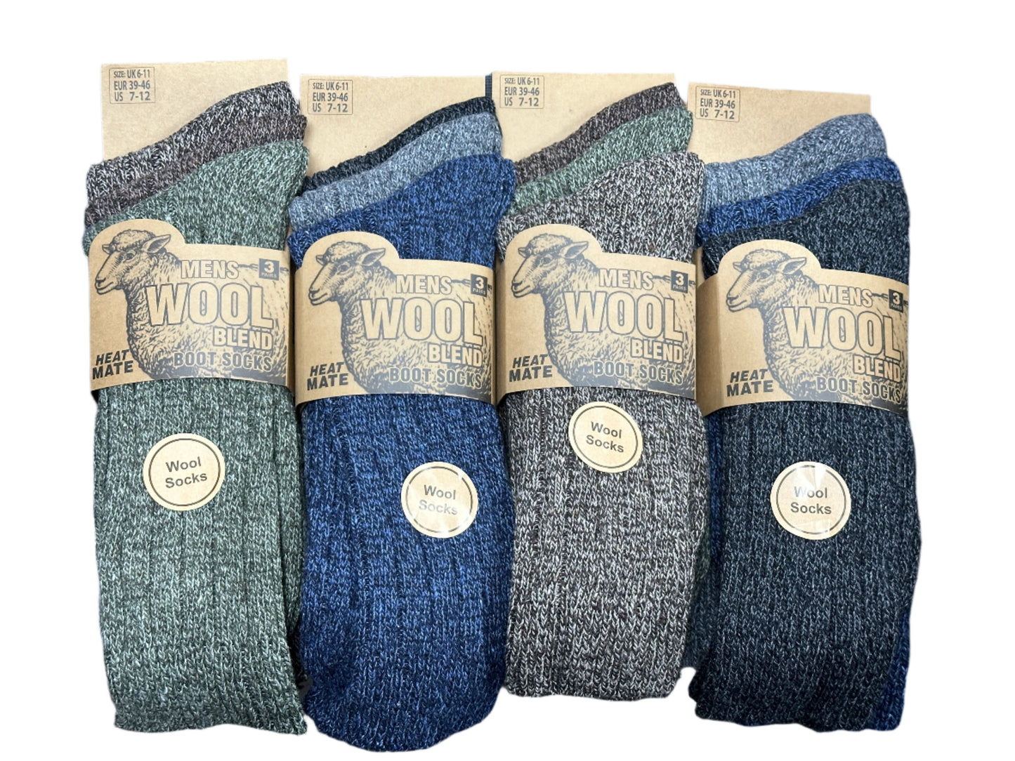 Chaussettes en laine mélangée pour hommes