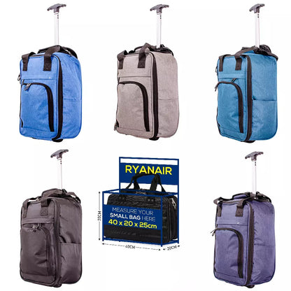 40x25x20cm Under Seat Ryanair Cabin Trolley Suitcase Carry On Luggage Travel Bag
