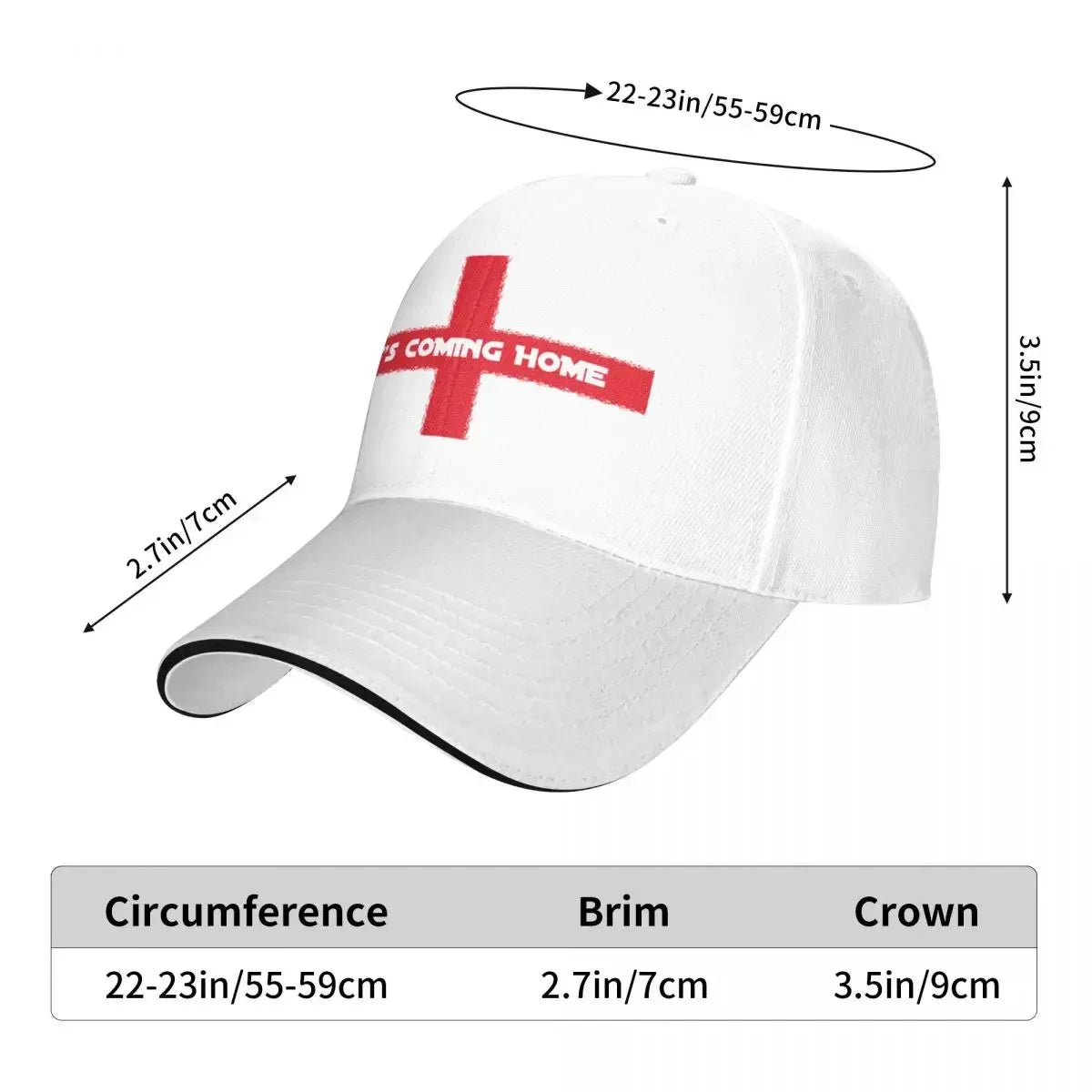 England - Its Coming Home Cap Baseball Cap hat snapback cap mens womens Unisex UK