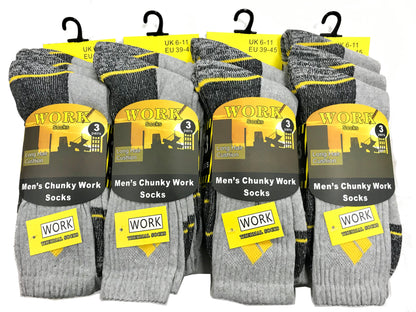 Grey Work Boot Socks Workwear Heavy Duty