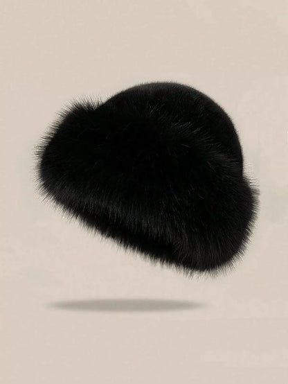 Faux Fur Plush Fur Luxury Womens Hat Winter Ski Thermal Hat