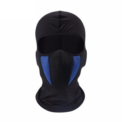 Cagoule d'extérieur noire en maille, masque complet, masque de sport, Ski, vélo, armée Ninja