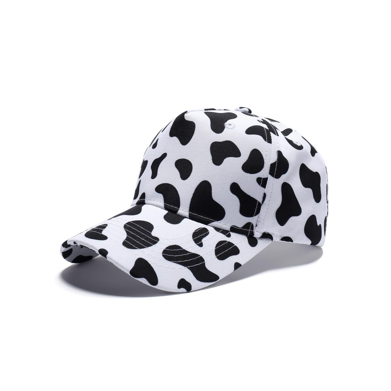 Casquette de baseball à motif de vache blanche