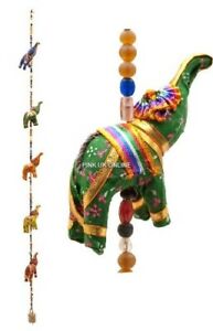 Handmade Elephants Multi-Colourful Door/Wall Hangings