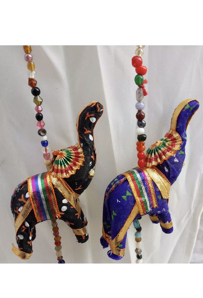 Handmade Elephants Multi-Colourful Door/Wall Hangings