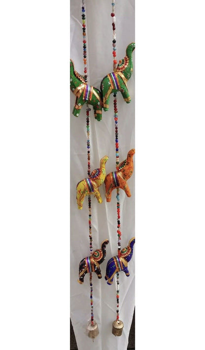 Handmade Elephants Multi-Colourful Door/Wall Hangings