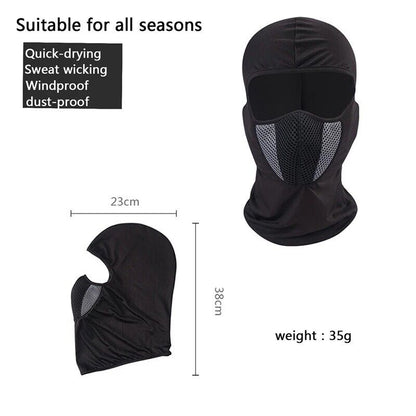 Mesh Black Outdoor Balaclava Full Face Mask Sports Ski Bike Ninja Army Mask