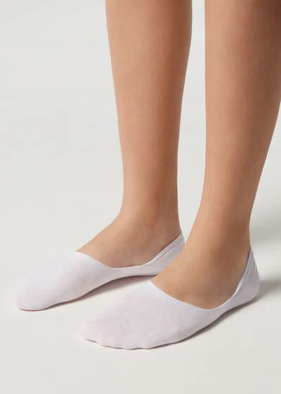 Women’s White invisible socks shoe liner UK Size 4-8