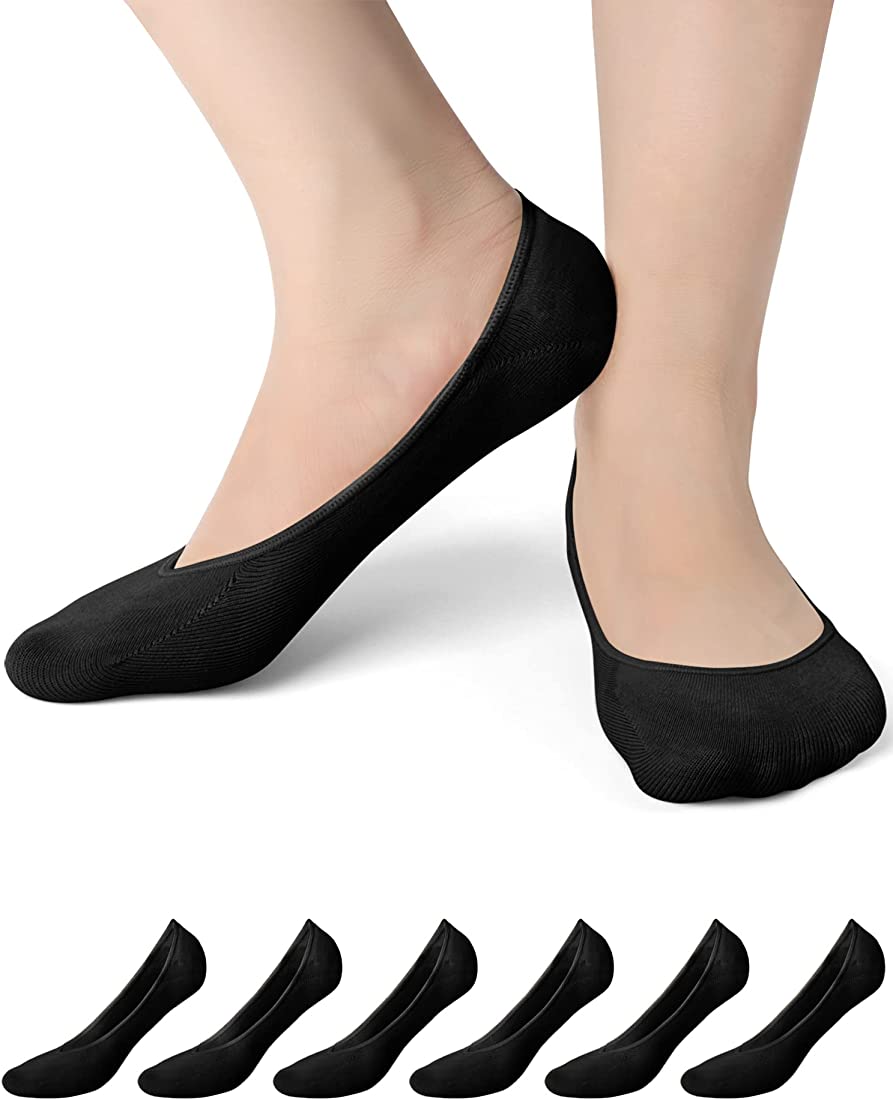 Doublure de chaussure chaussettes invisibles noires pour femmes UK Taille 4-8