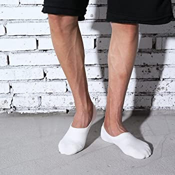 Mens white invisible socks shoe liner UK Size 6-11