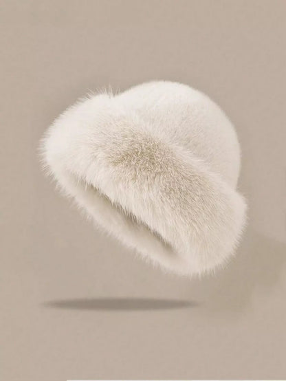 Faux Fur Plush Fur Luxury Womens Hat Winter Ski Thermal Hat