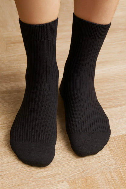 Men Diabetic Ribbed Socks Cotton Rich Wide Non Elastic Loose Top Big Foot UK 11-14 - 12 Pairs