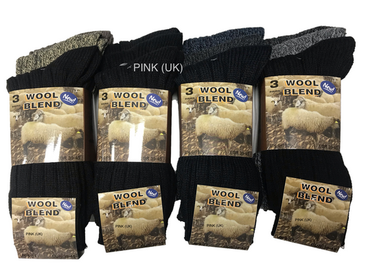 Mens Lambs Wool Socks Thermal Winter Warm Hiking Thick Work Boot Socks